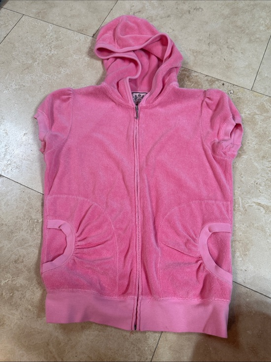 Juicy Couture Jackets & Blazers - Juicy Couture Pink Terry Zip Hoodie!